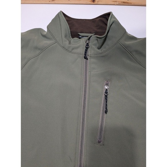 REI Jacket Mens XLarge Green Zip Up Soft Shell‎ Outerwear Outdoor Lined - Picture 2 of 11